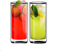 Sun's Tea Double Wall Insulated Glass Tumbler 16oz, Set of 2, Highball Cups